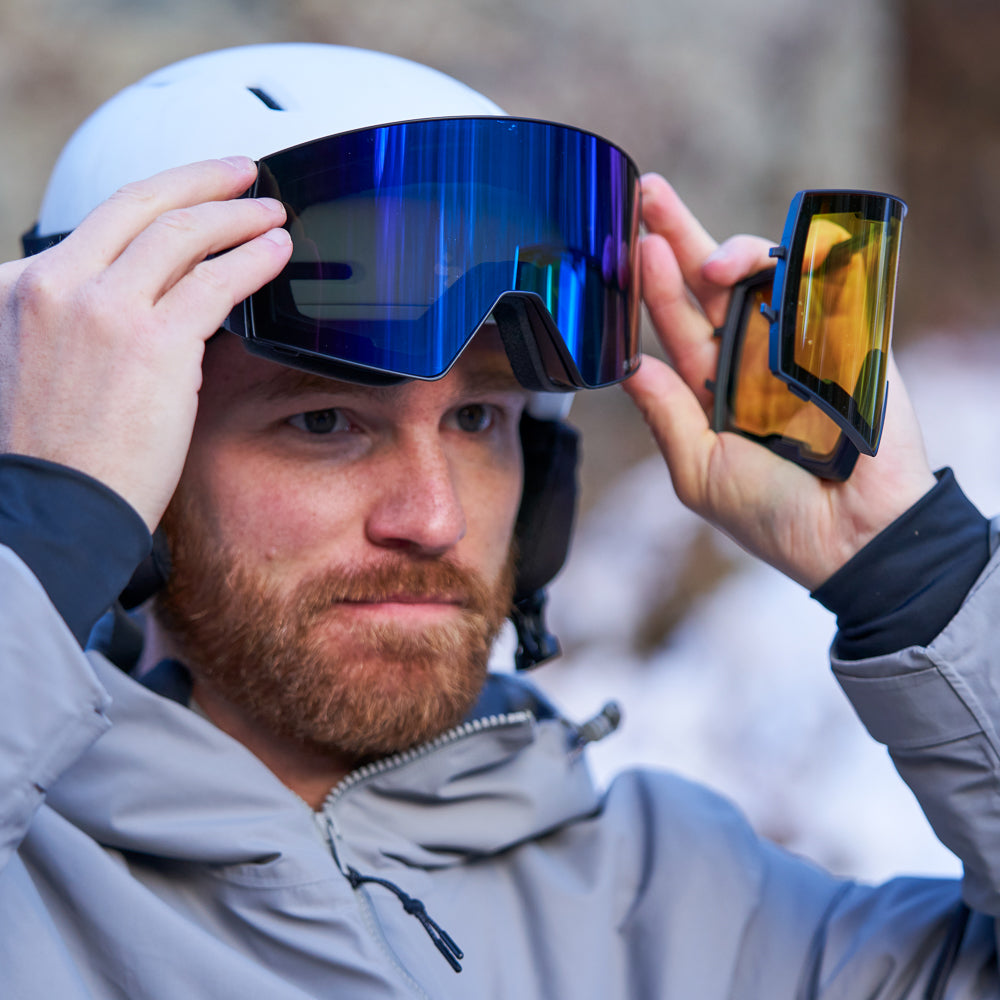 Arkose Ski & Snowboarding Goggles (Black/Ice Blue) | Untrakt