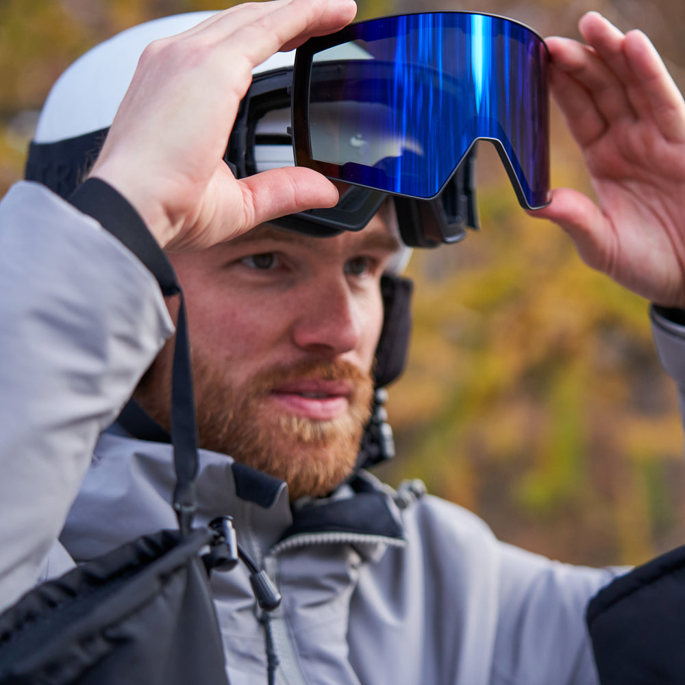 Arkose Ski & Snowboarding Goggles (Black/Ice Blue) | Untrakt