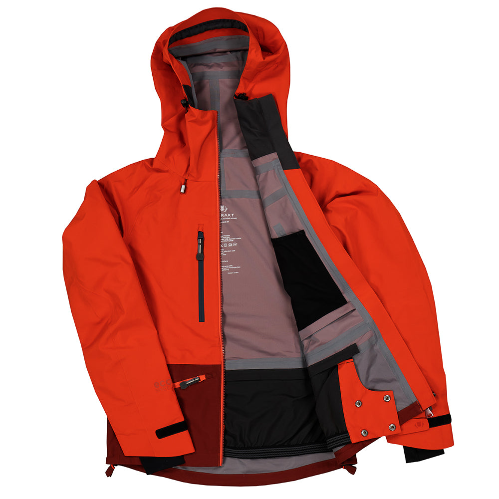 Womens Obsidian Pro 3L Shell Jacket (Beacon/Rust) | Untrakt