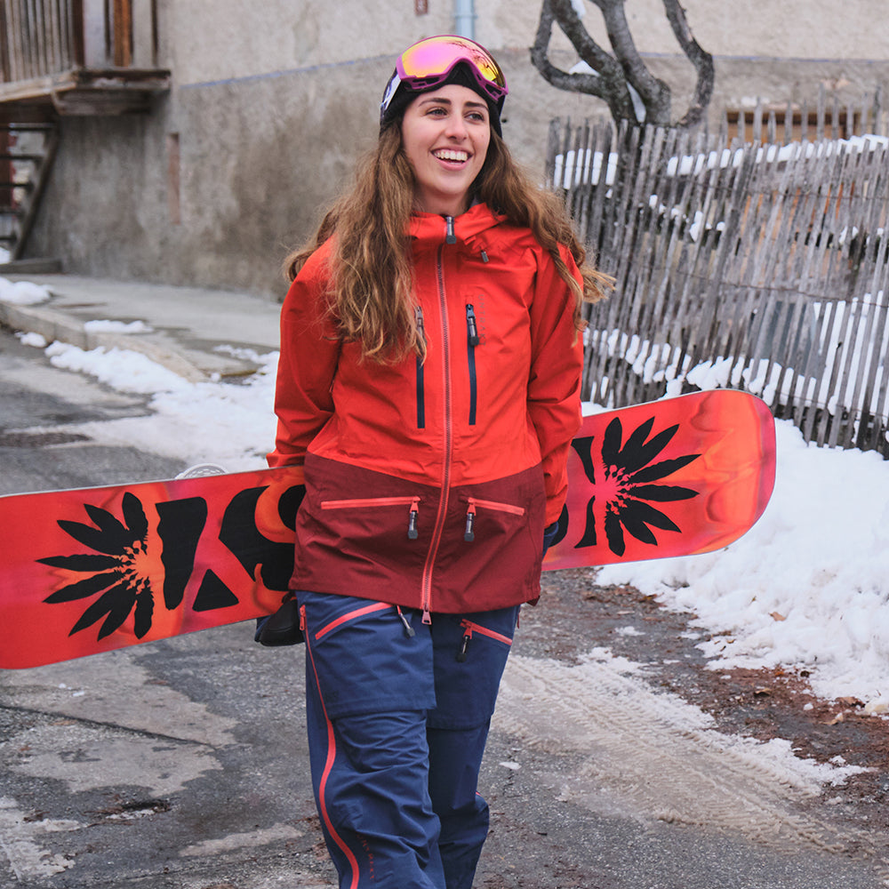 Womens Obsidian Pro 3L Shell Jacket (Beacon/Rust) | Untrakt