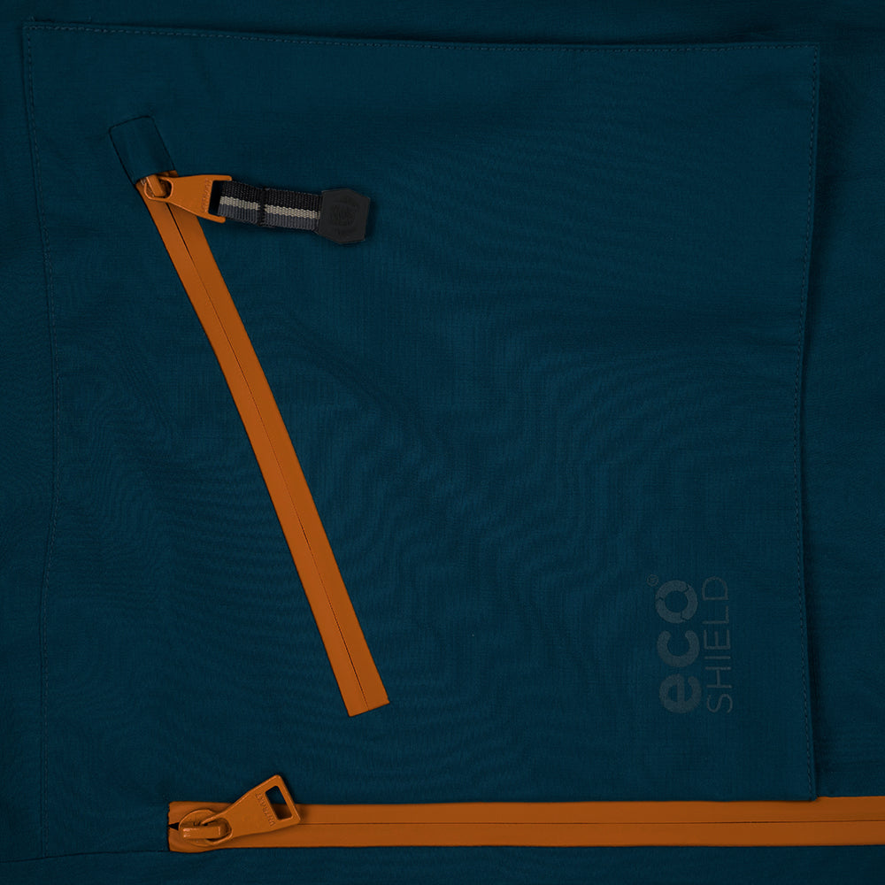 Womens Obsidian Pro 3L Trousers (Teal/Mustard) | Untrakt