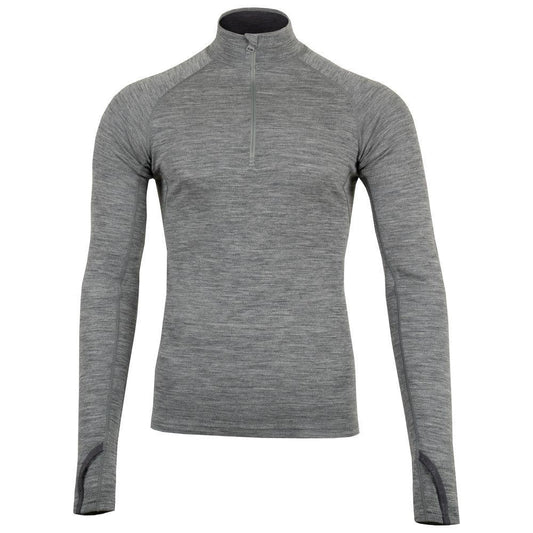 Untrakt Mens Celestine Merino Blend Baselayer Zip Top (Charcoal/Granite) - Unbound Supply Co.