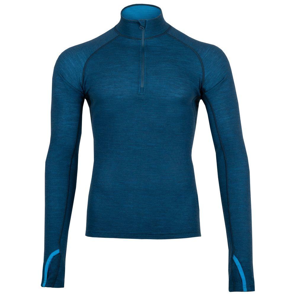 Untrakt Mens Celestine Merino Blend Baselayer Zip Top (Ink/Bluebird) - Unbound Supply Co.