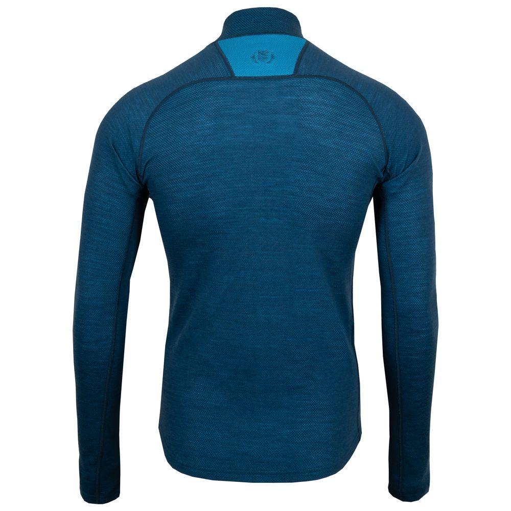 Untrakt Mens Celestine Merino Blend Baselayer Zip Top (Ink/Bluebird) - Unbound Supply Co.