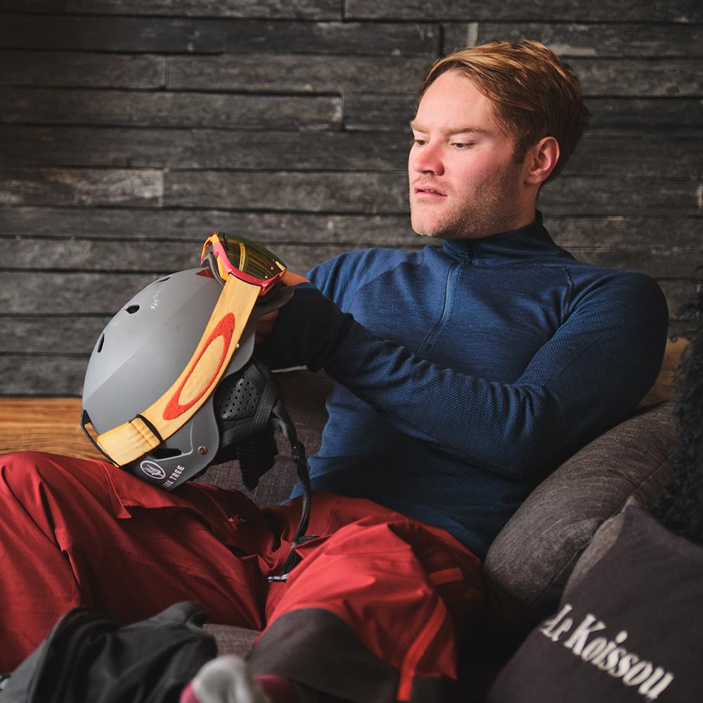 Untrakt Mens Celestine Merino Blend Baselayer Zip Top (Ink/Bluebird) - Unbound Supply Co.