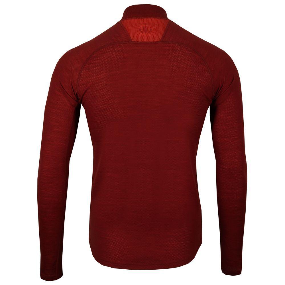 Untrakt Mens Celestine Merino Blend Baselayer Zip Top (Rust/Beacon) - Unbound Supply Co.