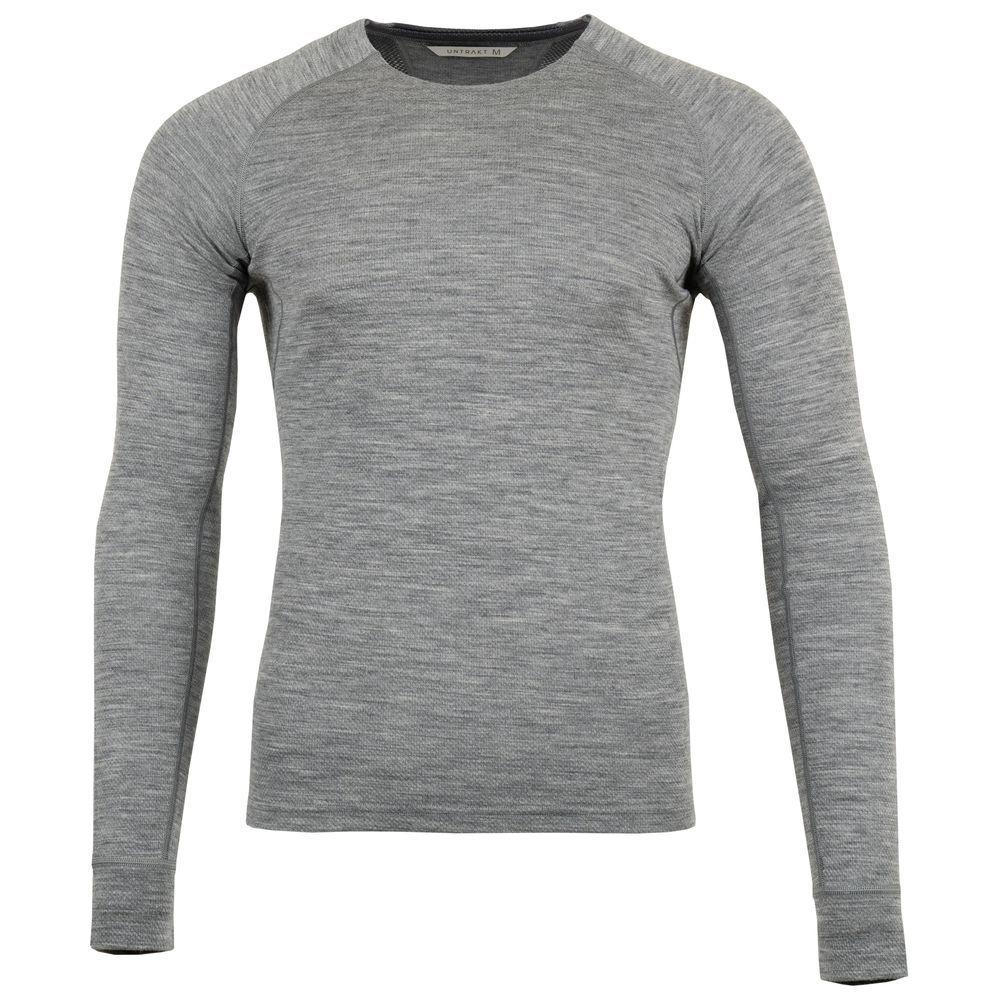 Untrakt Mens Celestine Merino Blend Long Sleeve Baselayer (Charcoal/Granite) - Unbound Supply Co.