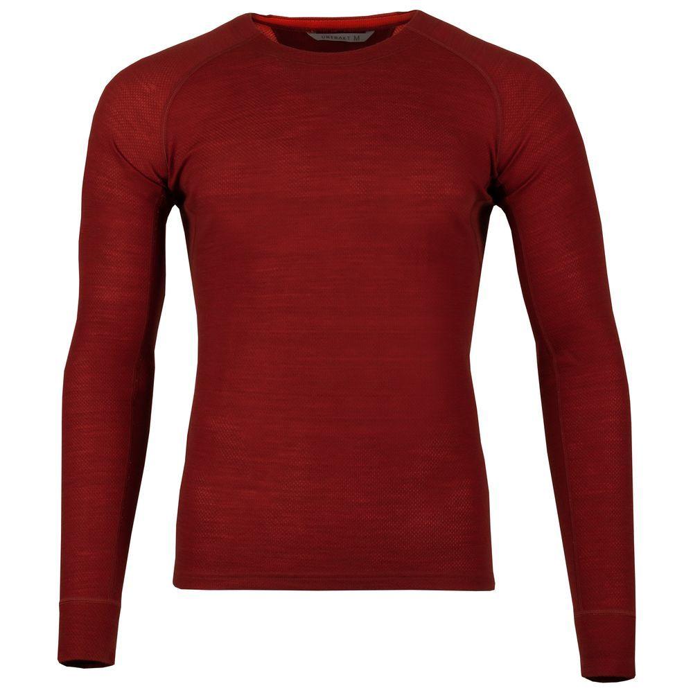 Untrakt Mens Celestine Merino Blend Long Sleeve Baselayer (Rust/Beacon) - Unbound Supply Co.