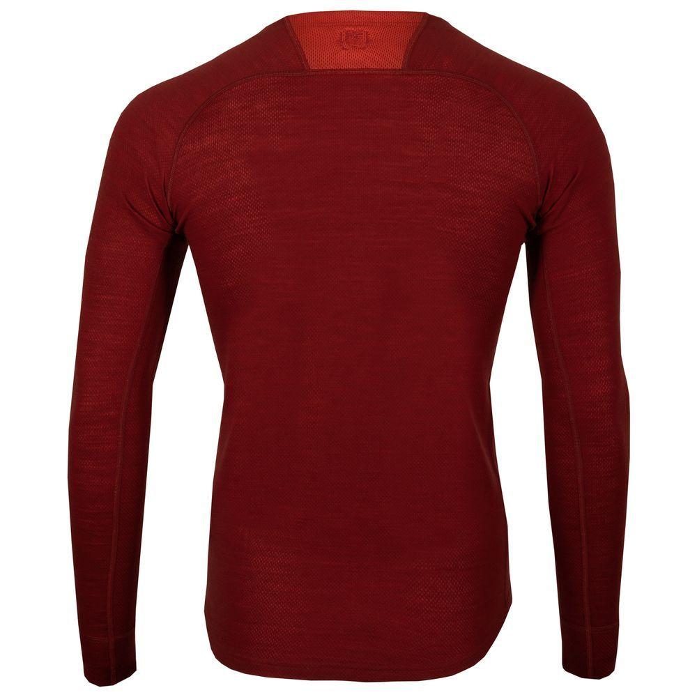 Untrakt Mens Celestine Merino Blend Long Sleeve Baselayer (Rust/Beacon) - Unbound Supply Co.