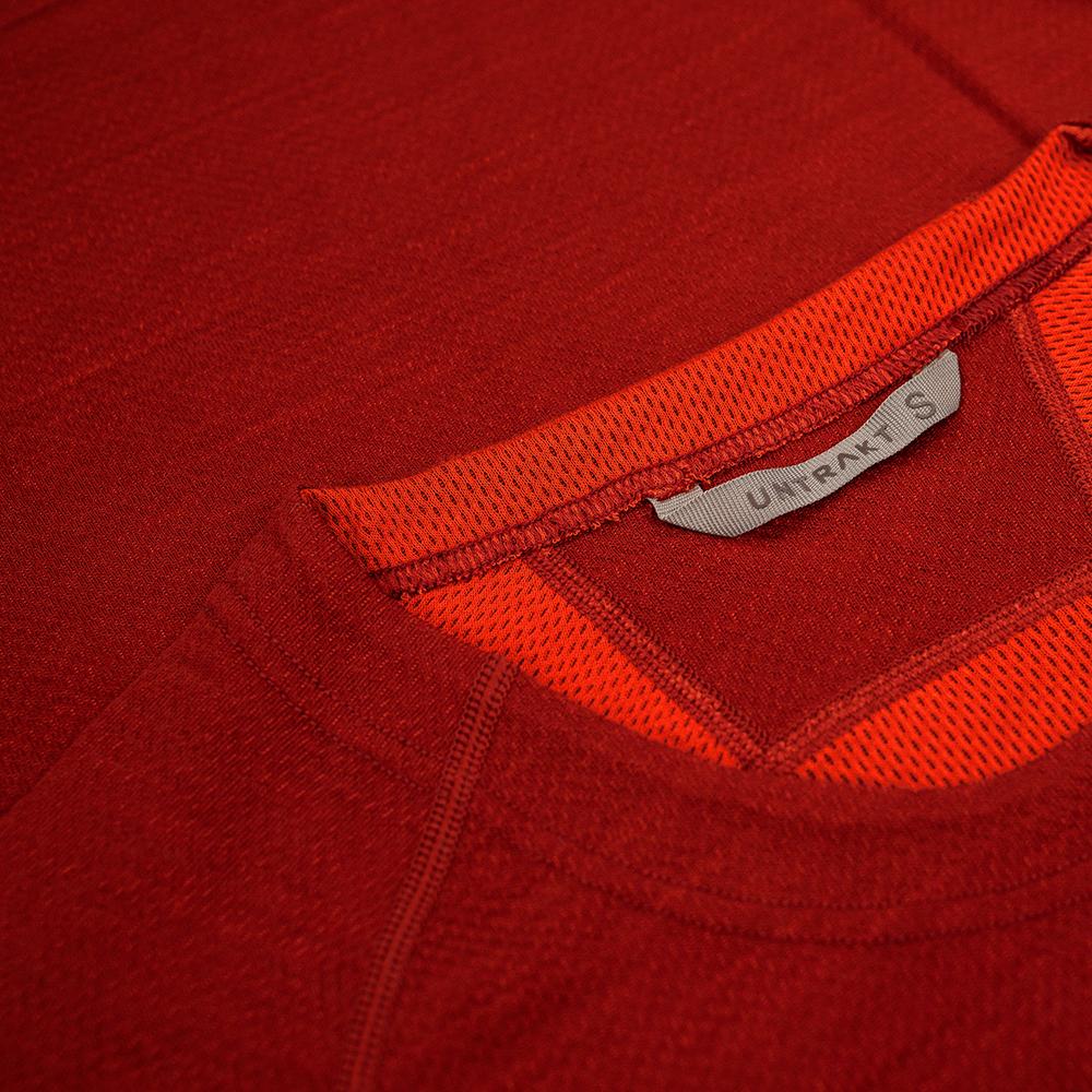 Untrakt Mens Celestine Merino Blend Long Sleeve Baselayer (Rust/Beacon) - Unbound Supply Co.