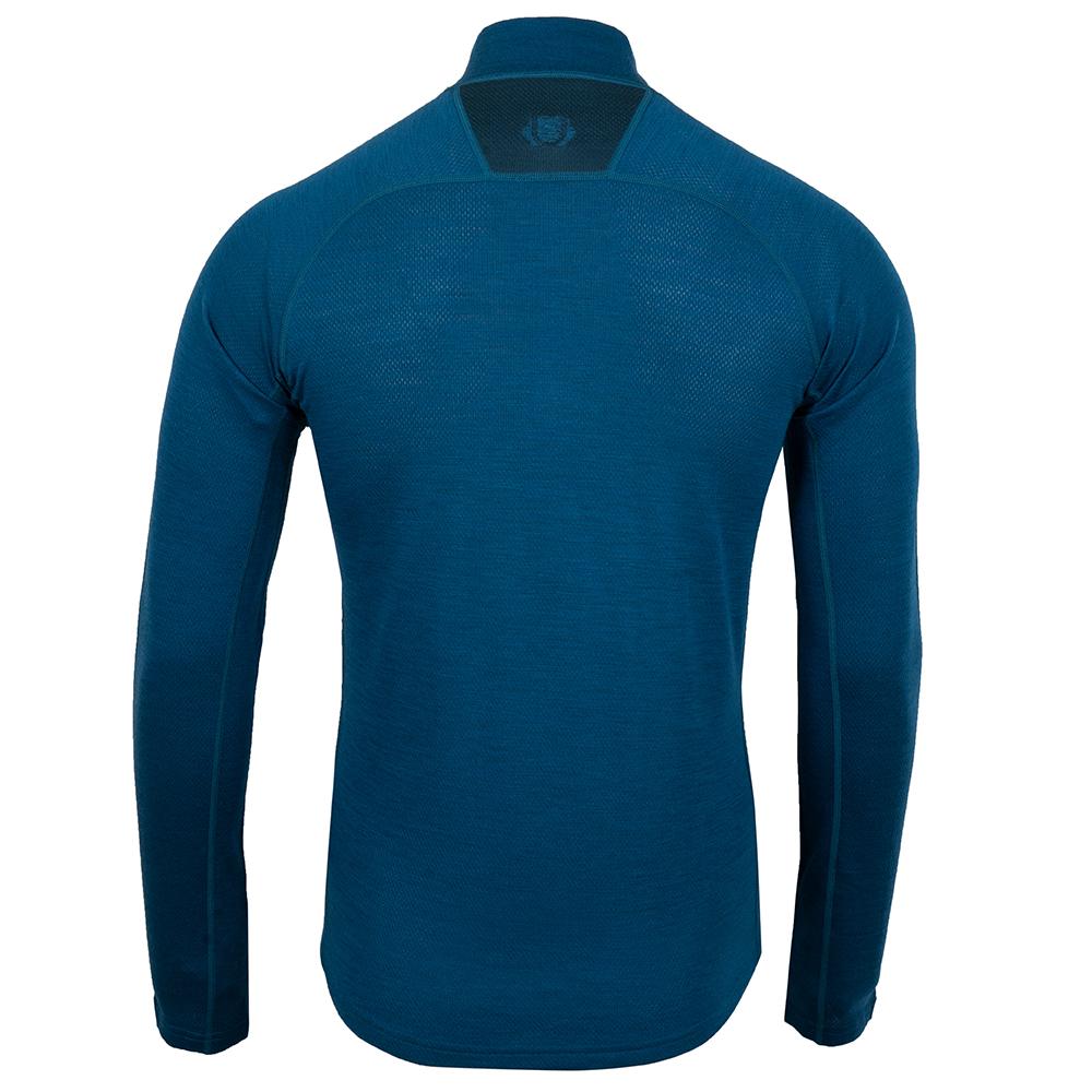 Untrakt Mens Celestine Merino Blend Long Sleeve Zip Baselayer (Teal/Petrol) - Unbound Supply Co.