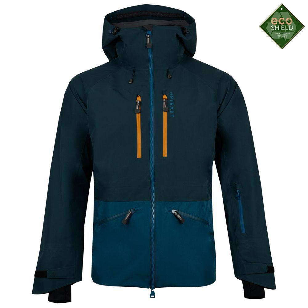 Untrakt Mens Obsidian 3L Shell Ski Jacket (Petrol/Teal) - Unbound Supply Co.