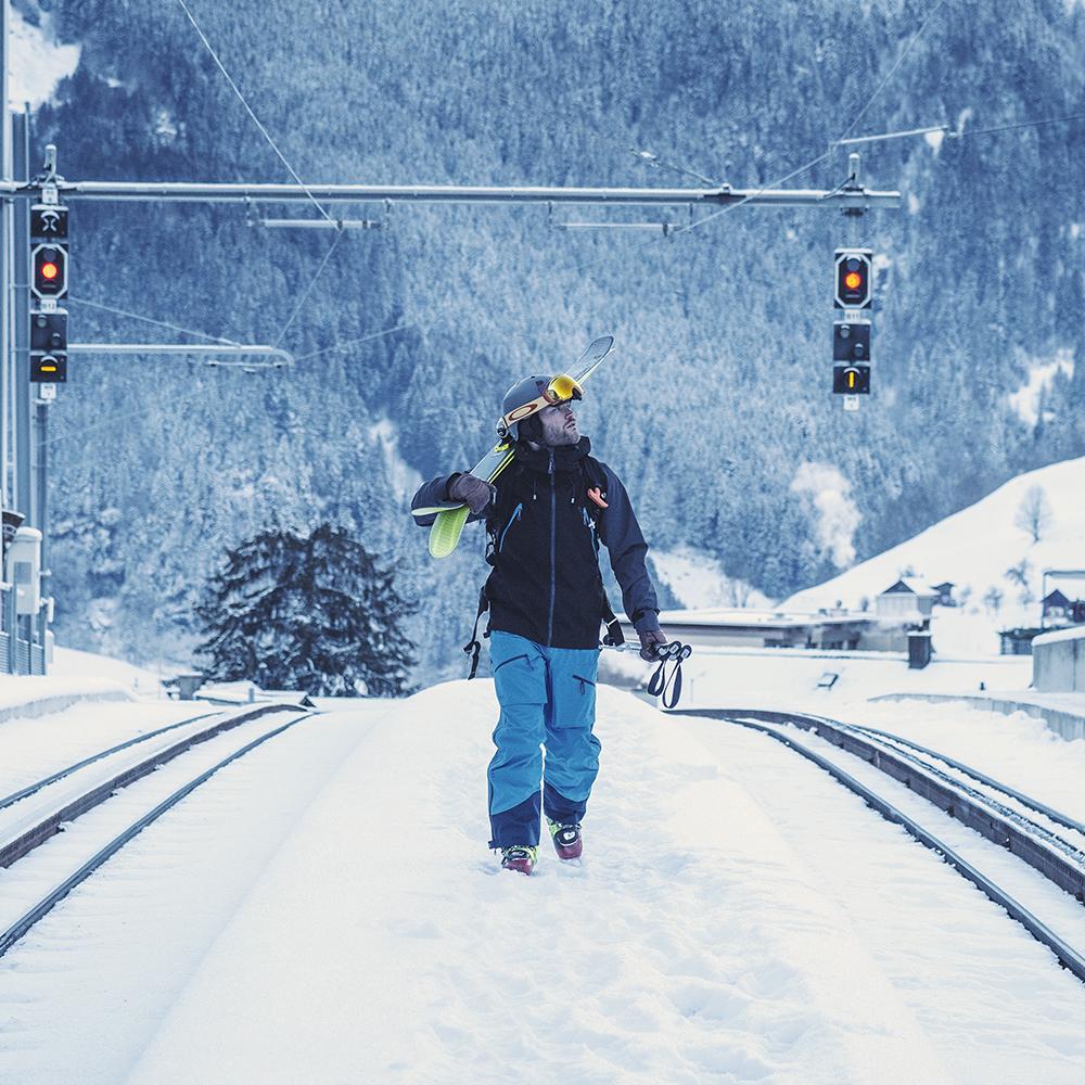 Untrakt Mens Obsidian 3L Shell Ski Trousers (Bluebird/Ink) - Unbound Supply Co.