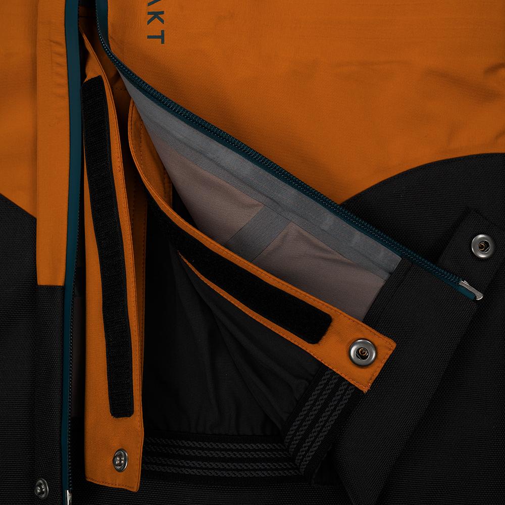 Untrakt Mens Obsidian 3L Shell Ski Trousers (Mustard/Petrol) - Unbound Supply Co.