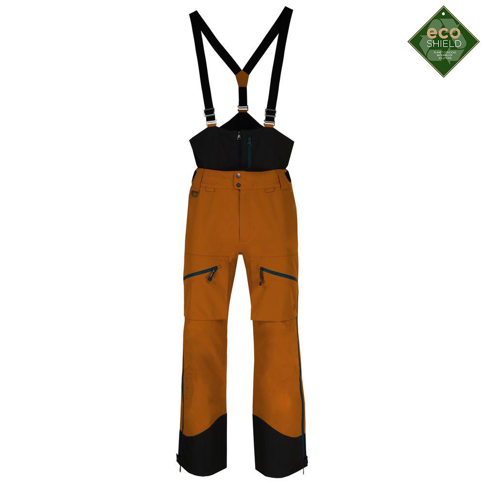 Untrakt Mens Obsidian 3L Shell Ski Trousers (Mustard/Petrol) - Unbound Supply Co.