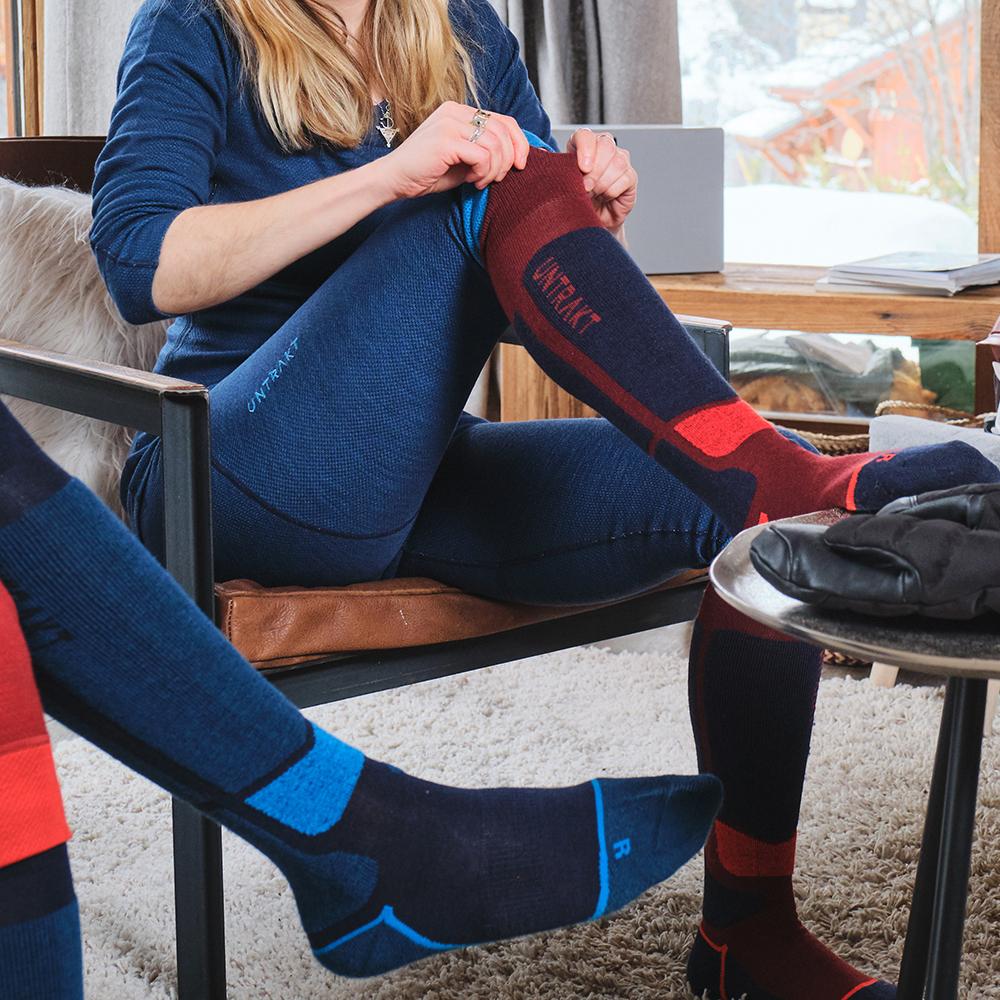 Untrakt Womens Celestine Merino Blend 3/4 Tights (Ink/Bluebird) - Unbound Supply Co.