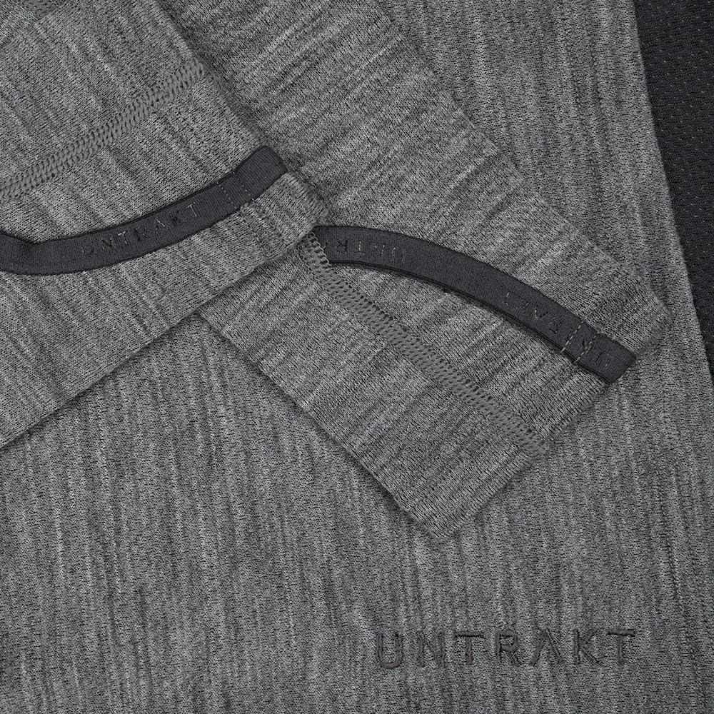 Untrakt Womens Celestine Merino Blend Baselayer Zip Top (Charcoal/Granite) - Unbound Supply Co.