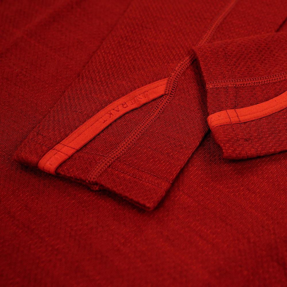 Untrakt Womens Celestine Merino Blend Baselayer Zip Top (Rust/Beacon) - Unbound Supply Co.