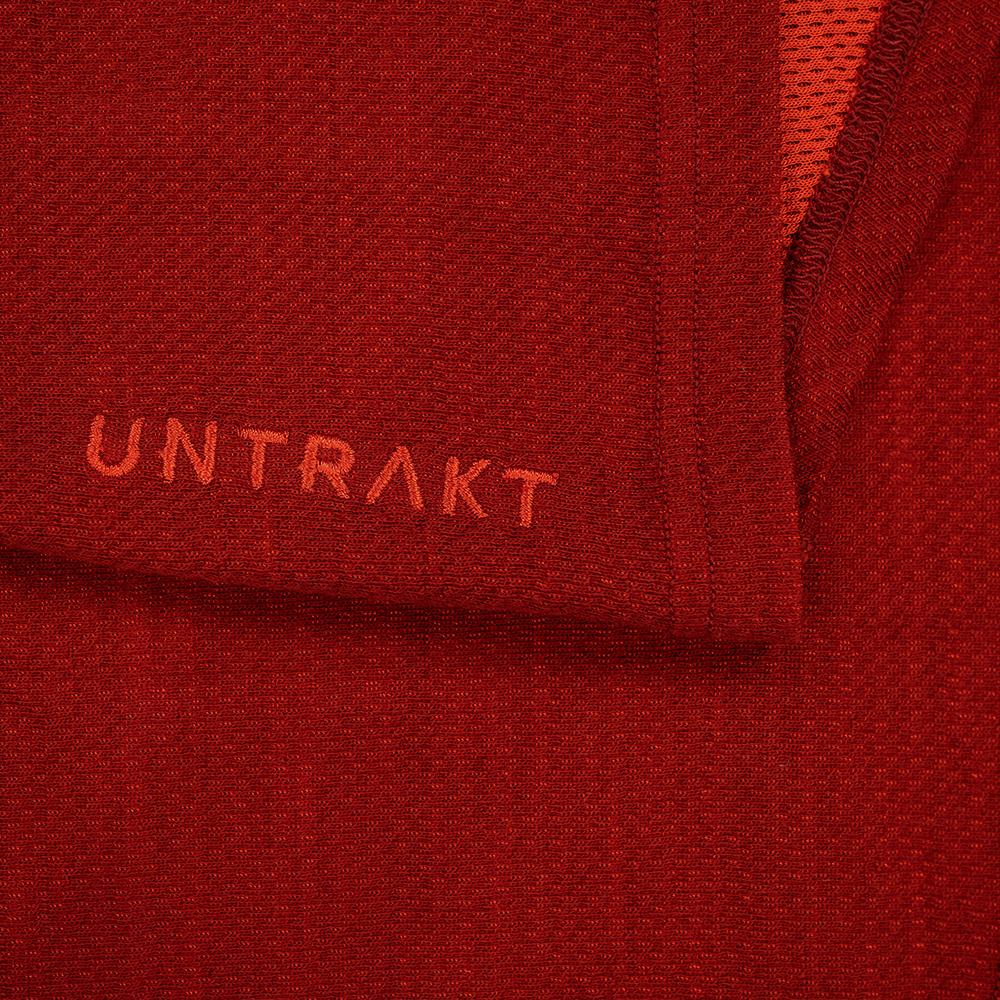Untrakt Womens Celestine Merino Blend Baselayer Zip Top (Rust/Beacon) - Unbound Supply Co.
