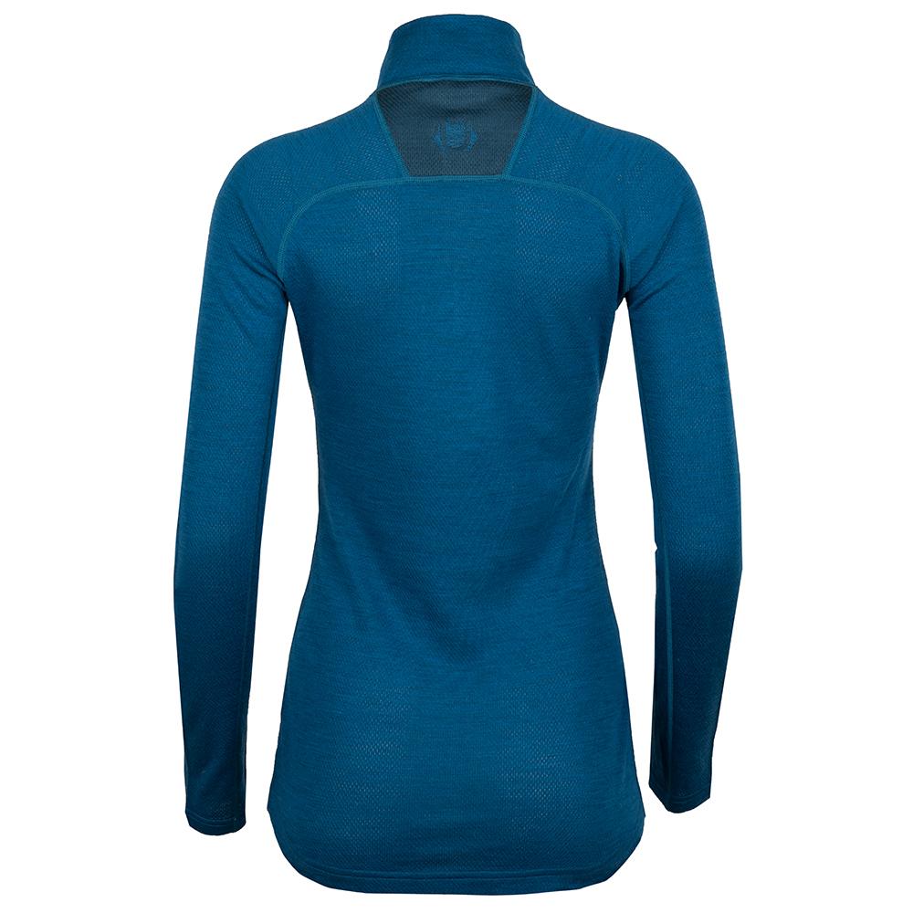 Untrakt Womens Celestine Merino Blend Long Sleeve Zip Baselayer (Teal/Petrol) - Unbound Supply Co.