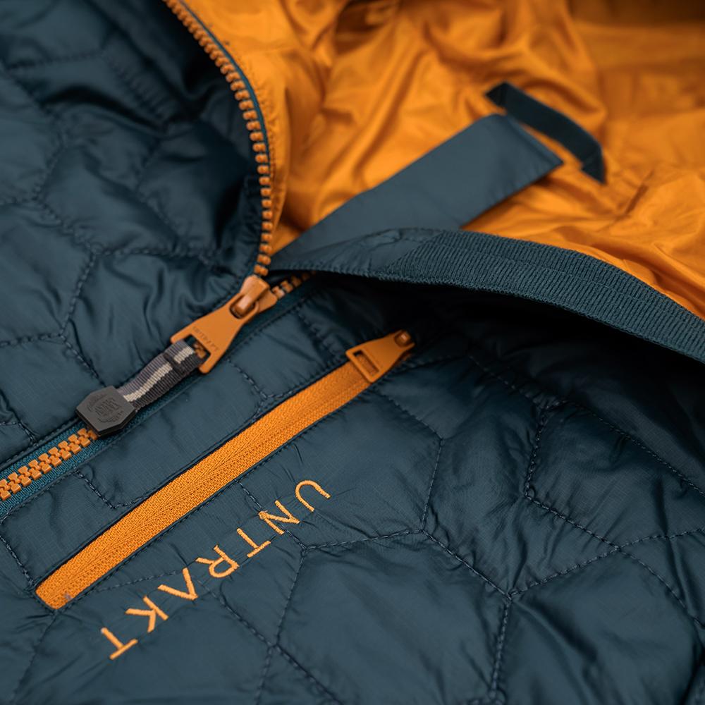 Untrakt Womens Microcline Mid Layer Jacket (Petrol/Mustard) - Unbound Supply Co.