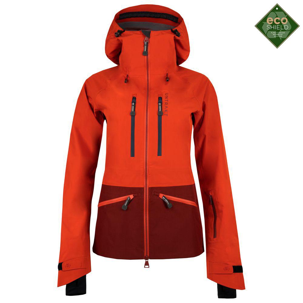 Untrakt Womens Obsidian 3L Shell Ski Jacket (Beacon/Rust) - Unbound Supply Co.
