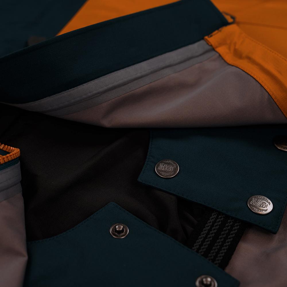 Untrakt Womens Obsidian 3L Shell Ski Jacket (Petrol/Mustard) - Unbound Supply Co.