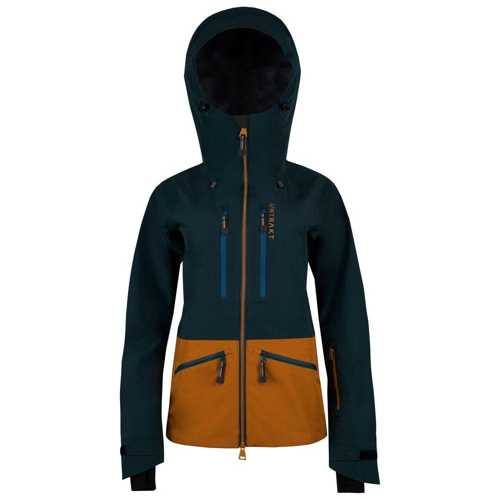 Untrakt Womens Obsidian 3L Shell Ski Jacket (Petrol/Mustard) - Unbound Supply Co.
