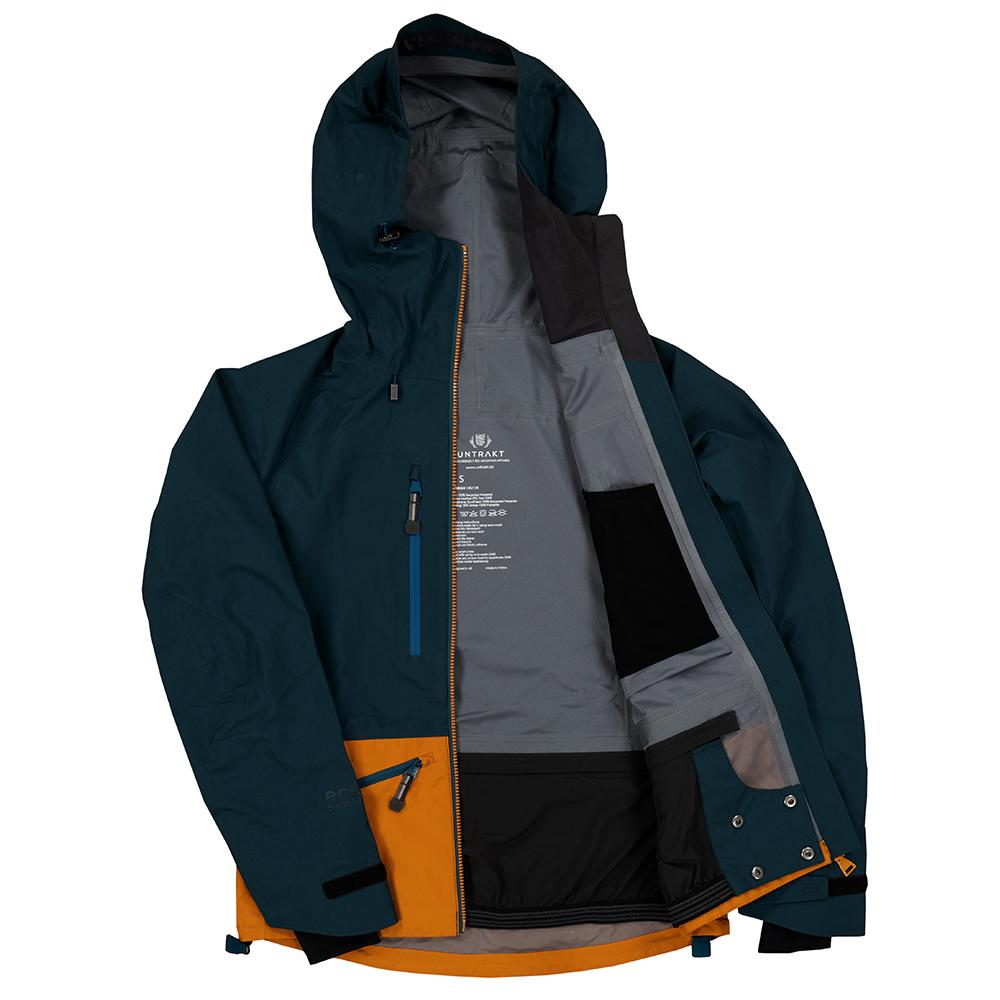 Untrakt Womens Obsidian 3L Shell Ski Jacket (Petrol/Mustard) - Unbound Supply Co.