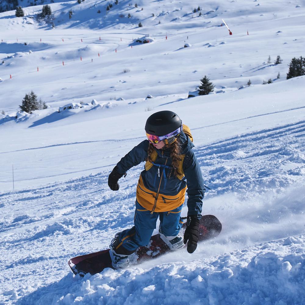 Untrakt Womens Obsidian 3L Shell Ski Jacket (Petrol/Mustard) - Unbound Supply Co.