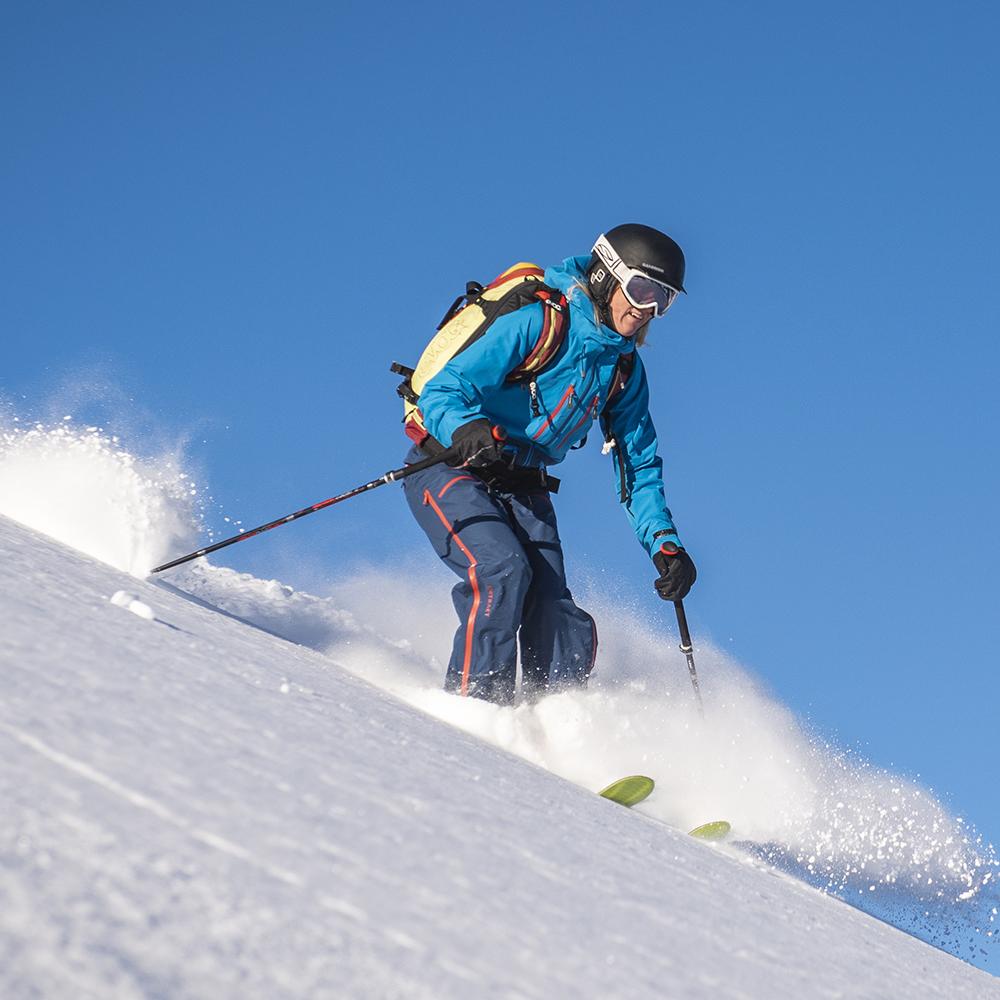 Untrakt Womens Obsidian 3L Shell Ski Trousers (Ink/Beacon) - Unbound Supply Co.