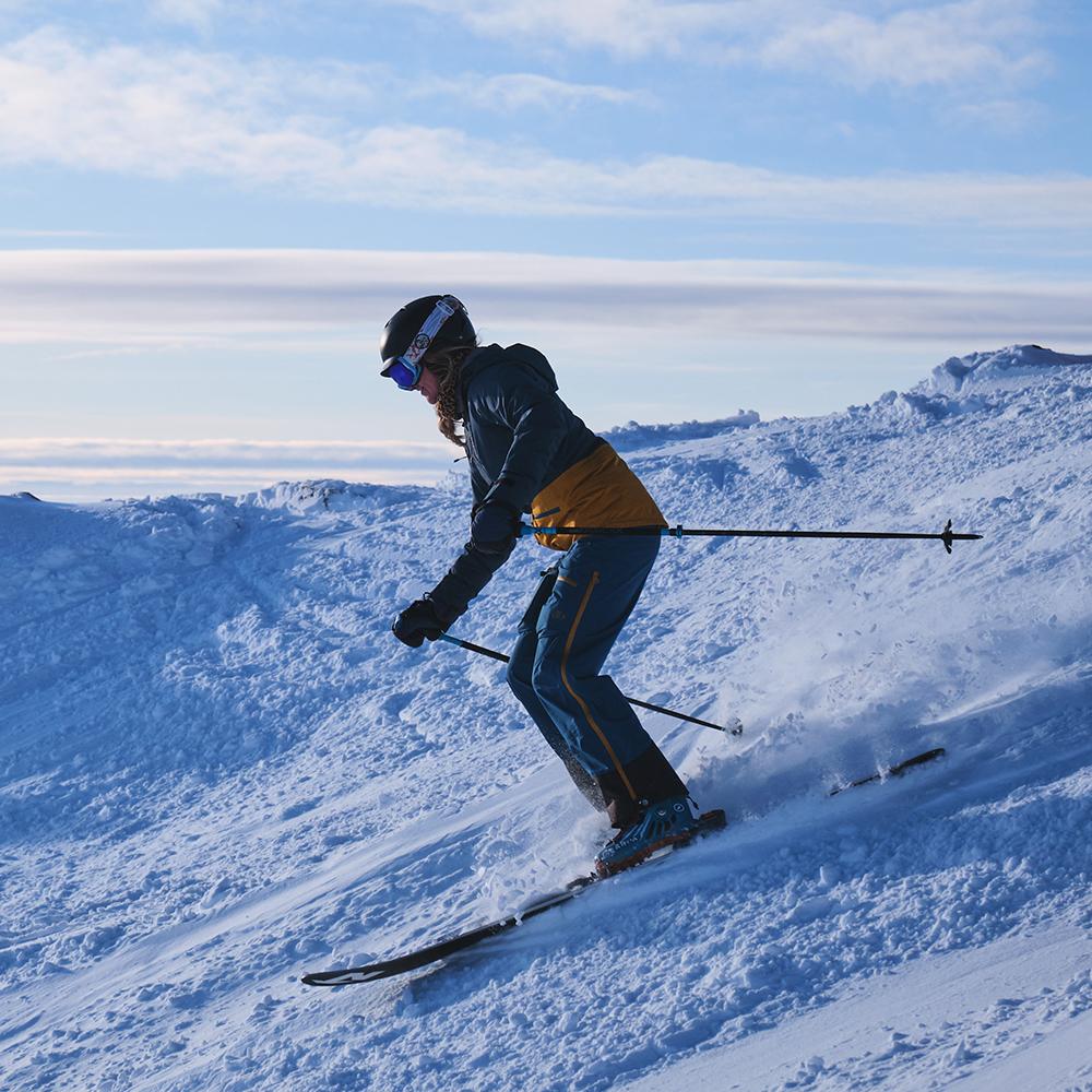 Untrakt Womens Obsidian 3L Shell Ski Trousers (Teal/Mustard) - Unbound Supply Co.