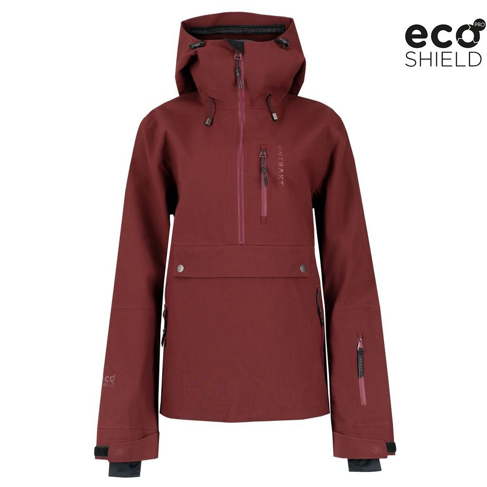 Womens Quartz 3L Shell Anorak (Burgundy) - Untrakt
