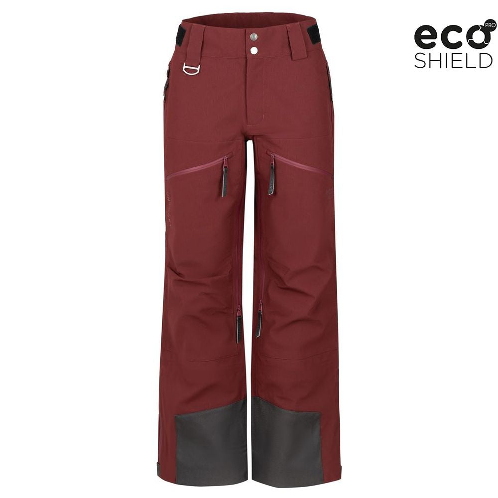 Womens Quartz 3L Trousers (Burgundy) - Untrakt