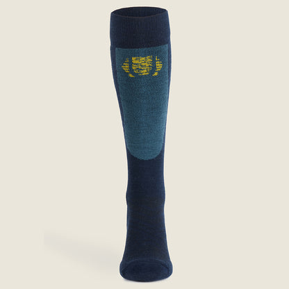 Pyrope Merino Blend Padded Socks (Navy)