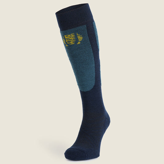 Pyrope Merino Blend Padded Socks (Navy)