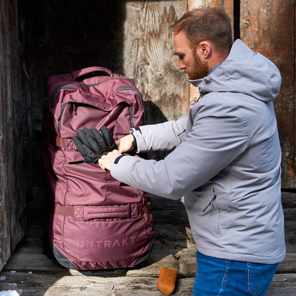 110L Split Roller Wheeled Bag (Burgundy) | Untrakt