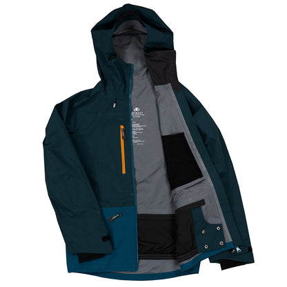 Mens Obsidian Pro 3L Shell Jacket (Petrol/Teal) | Untrakt