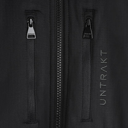 Womens Flurospar Hoodless Full Zip Grid Fleece (Black)
