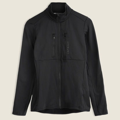 Womens Flurospar Hoodless Full Zip Grid Fleece (Black)