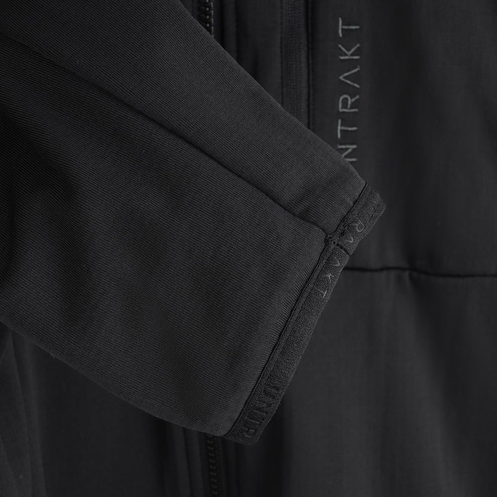 Womens Flurospar Hoodless Full Zip Grid Fleece (Black)
