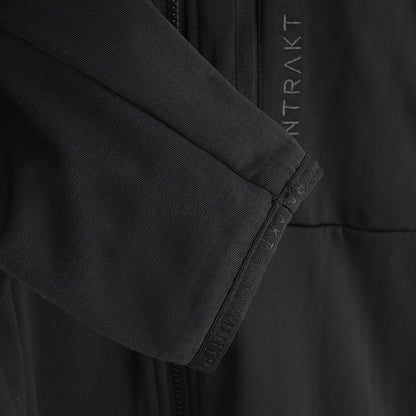 Womens Flurospar Hoodless Full Zip Grid Fleece (Black)
