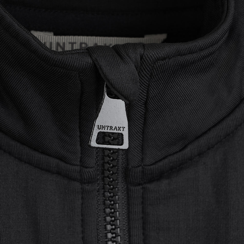 Womens Flurospar Hoodless Full Zip Grid Fleece (Black)