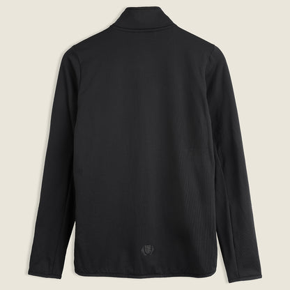 Womens Flurospar Hoodless Full Zip Grid Fleece (Black)