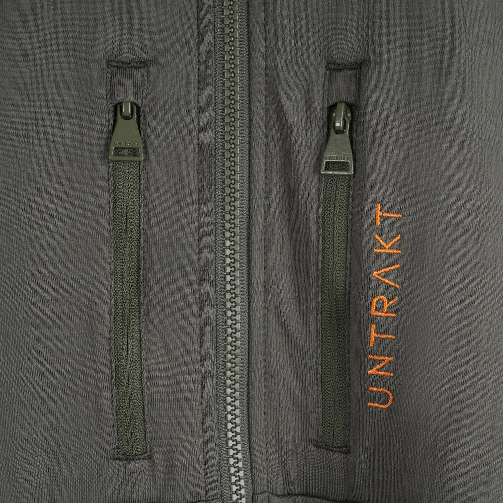 Womens Flurospar Hoodless Full Zip Grid Fleece (Khaki)