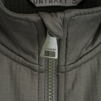 Womens Flurospar Hoodless Full Zip Grid Fleece (Khaki)