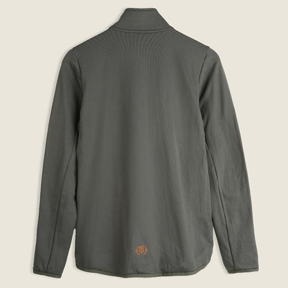 Womens Flurospar Hoodless Full Zip Grid Fleece (Khaki)