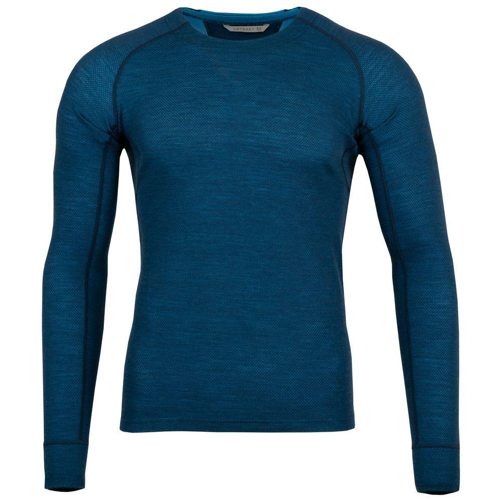 Untrakt Mens Celestine Merino Blend Long Sleeve Baselayer (Ink/Bluebird) - Unbound Supply Co.