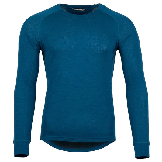 Untrakt Mens Celestine Merino Blend Long Sleeve Crew Baselayer (Teal/Petrol) - Unbound Supply Co.