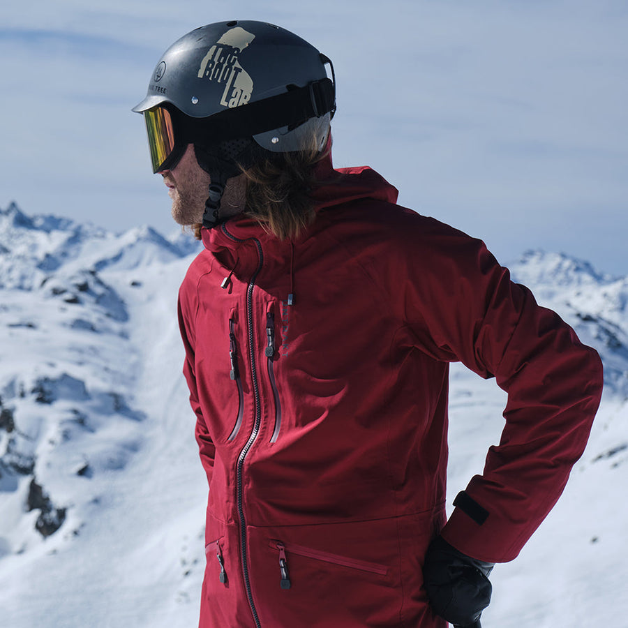 Untrakt Mens Obsidian 3L Shell Jacket (Cherry) - Untrakt